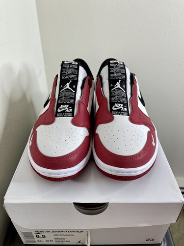 Pre-owned Jordan Size M 5 / W 6.5 Nike Air  1 Retro Low Slip Chicago?reflective✅bq8462-601 In Red