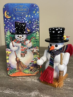 Steinbach Christmas Nutcracker Taron Collection 4.5'' Snowman with Tin - Read