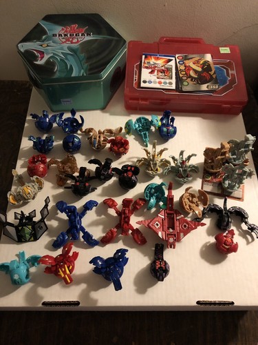 Huge Lot Of 31 Bakugan Brawlers With Tin And Case