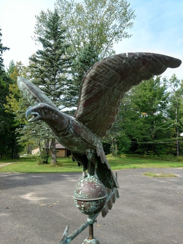 Antique Copper Eagle Weathervane Fabulous Original Verdigris
