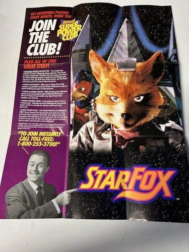 スターフォックス ポスター Super Nintendo Starfox Poster 1993 | eBay