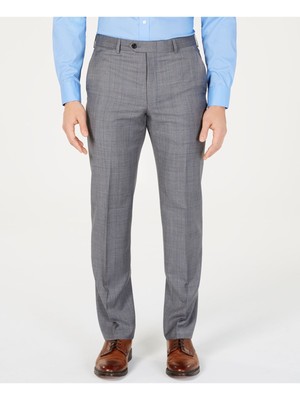 

RALPH LAUREN Мужские серые эластичные брюки классического кроя 36W\32L, Серый, EDDWPALZ0005