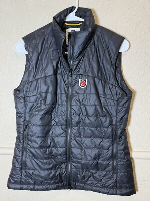 Fjallraven Womens Expedition X-Latt Vest Black Packable Hiking Size XS EUC