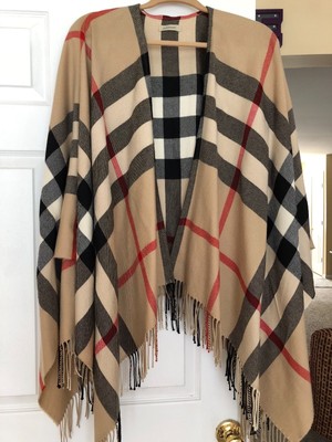 BURBERRY VINTAGE LUXURY MODAL CAMEL WRAP SHAWL BEAUTIFUL EXCELLENT RARE