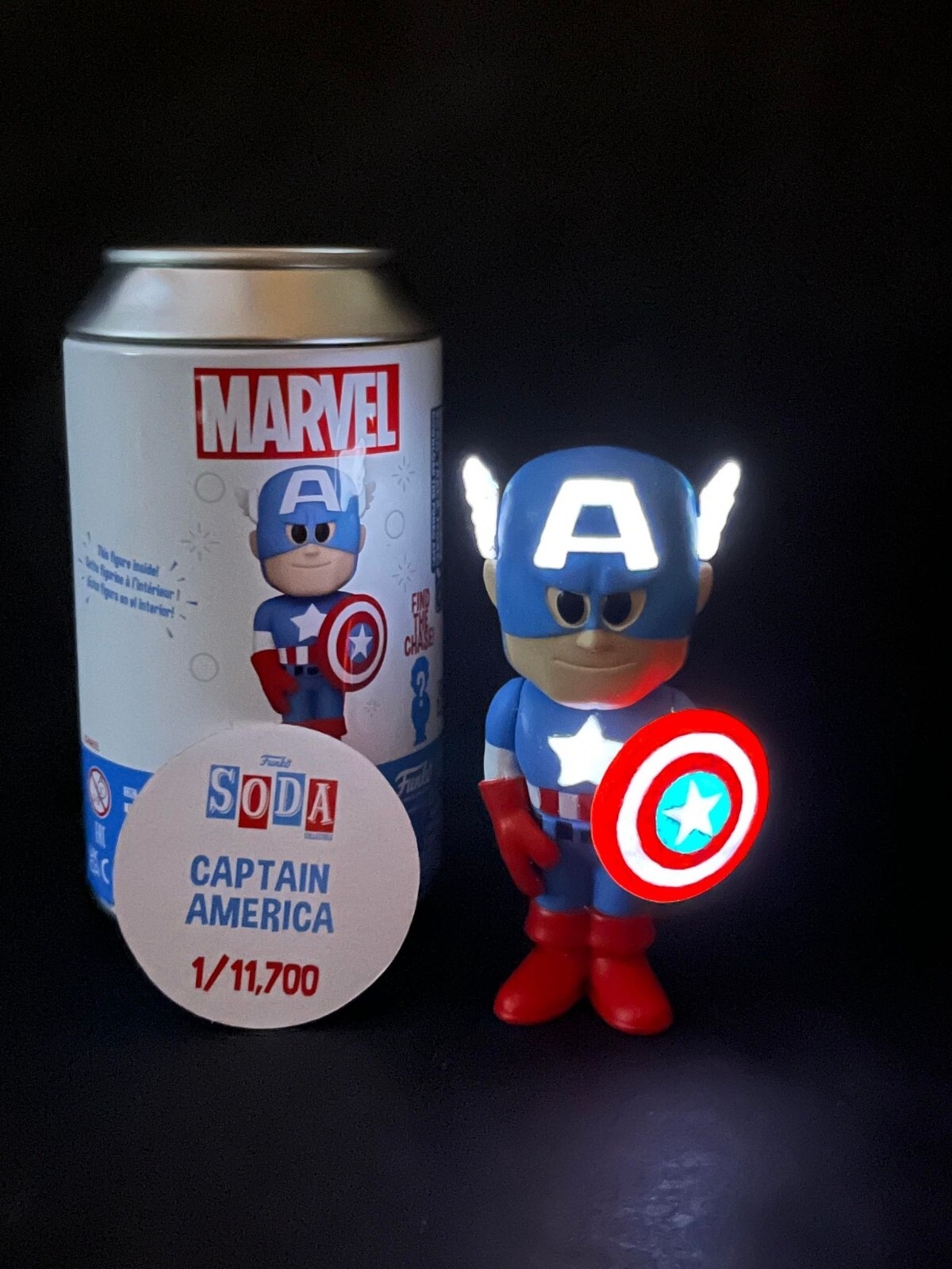 FUNKO POP SODA! Marvel Custom Glow L.E 1/11,700 Captain