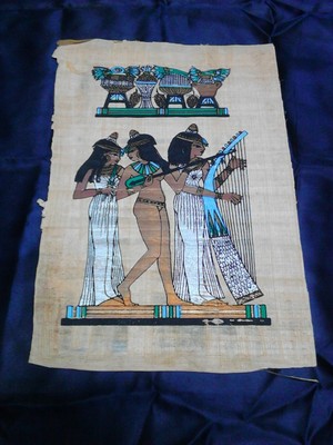 Papiro Egiziano Originale Con Nomi In Geroglifico - 22x33 Cm, Disegno Matrimonio Tutankhamon - Foto 12