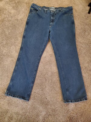 Wrangler Jeans Men Advanced Comfort Straight Leg Casual Classic Dark Wash 44x32