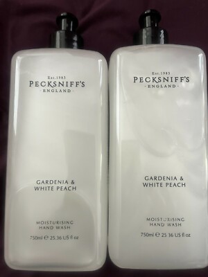 PECKSNIFF'S ENGLAND GARDENIA & WHITE PEACH MOISTURIZING HAND WASH(2PIECES)25OZ