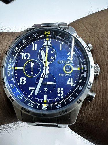 Citizen Eco-Drive Men's Chronograph Calendar Silver Watch