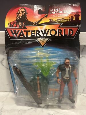 Vtg Kenner Waterworld Atoll Enforcer With Launching Capture Web & Mutant Squid 