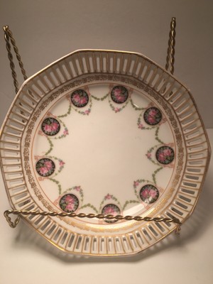 Ceramic Cutout Bowl Fruit / Cookie Dish Austria 7.5''