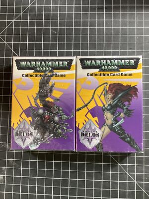 Warhammer 4000 Portable Card Game Battle For Delos Set Of 2