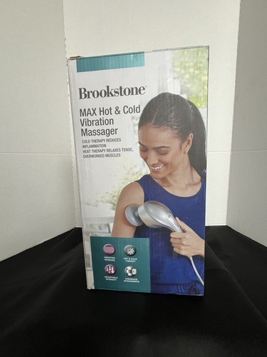 Brookstone Hot & Cold Vibration Handheld Massager - Grey