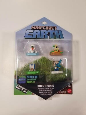 MINECRAFT EARTH BOOST MINIS 4 pack NFC Chip AR In-Game Boost NIP