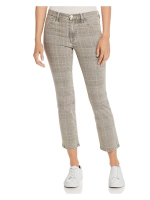 

FRAME Женские бежевые узкие брюки Windowpane в клетку Размер, Бежевый, LHSTPL403P