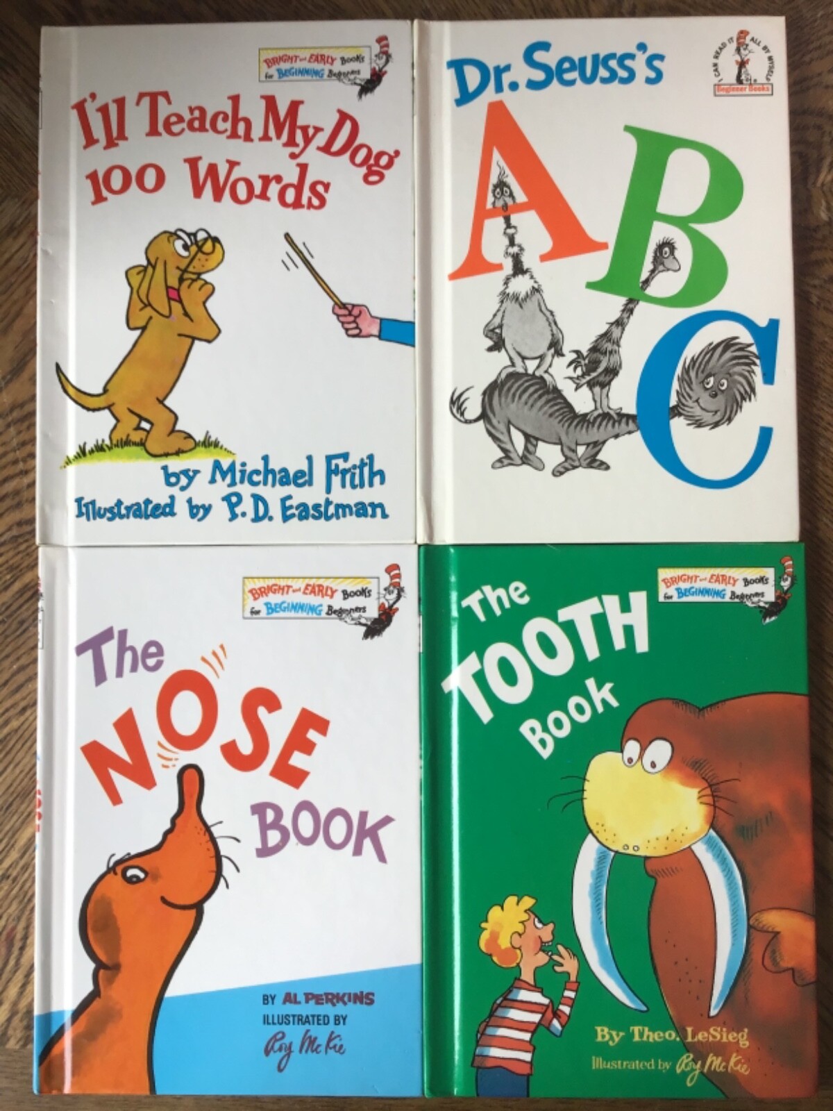 LOT of 4 Dr. Seuss & P. D. Eastman Beginner Books- ABC, Tooth, Nose, Teach Dog LOT of 4 Dr. Seuss & P. D. Eastman Beginner Books- ABC, Tooth, Nose, Teach Dog