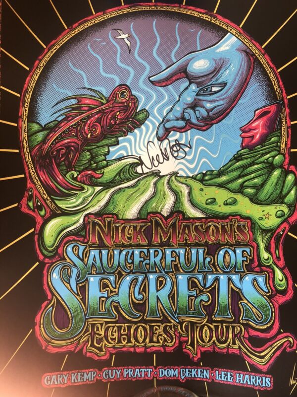 Nick Mason Pink Floyd Saucerful Of Secrets Signed US tour Poster Autographed