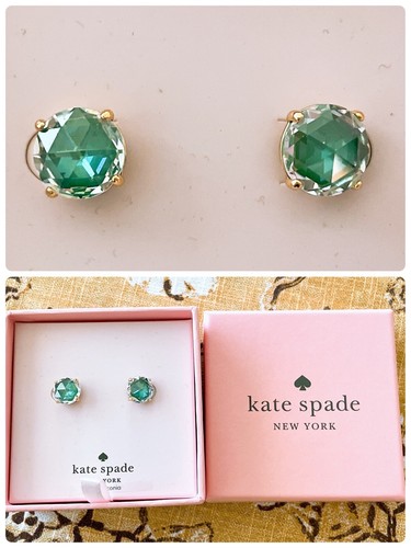 Kate Spade Bright Ideas CZ Stud Earrings, Emerald, New in box | eBay