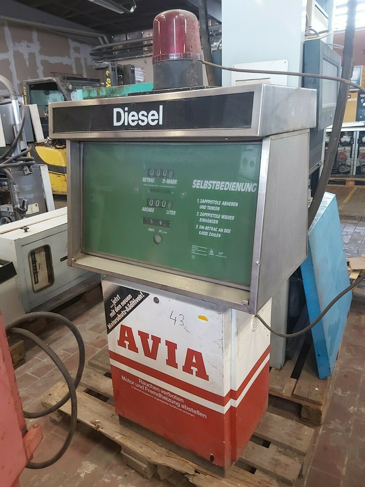 Alte AVIA Zapfsäule Tanksäule Deko Vintage Kein Shell BP ARAL