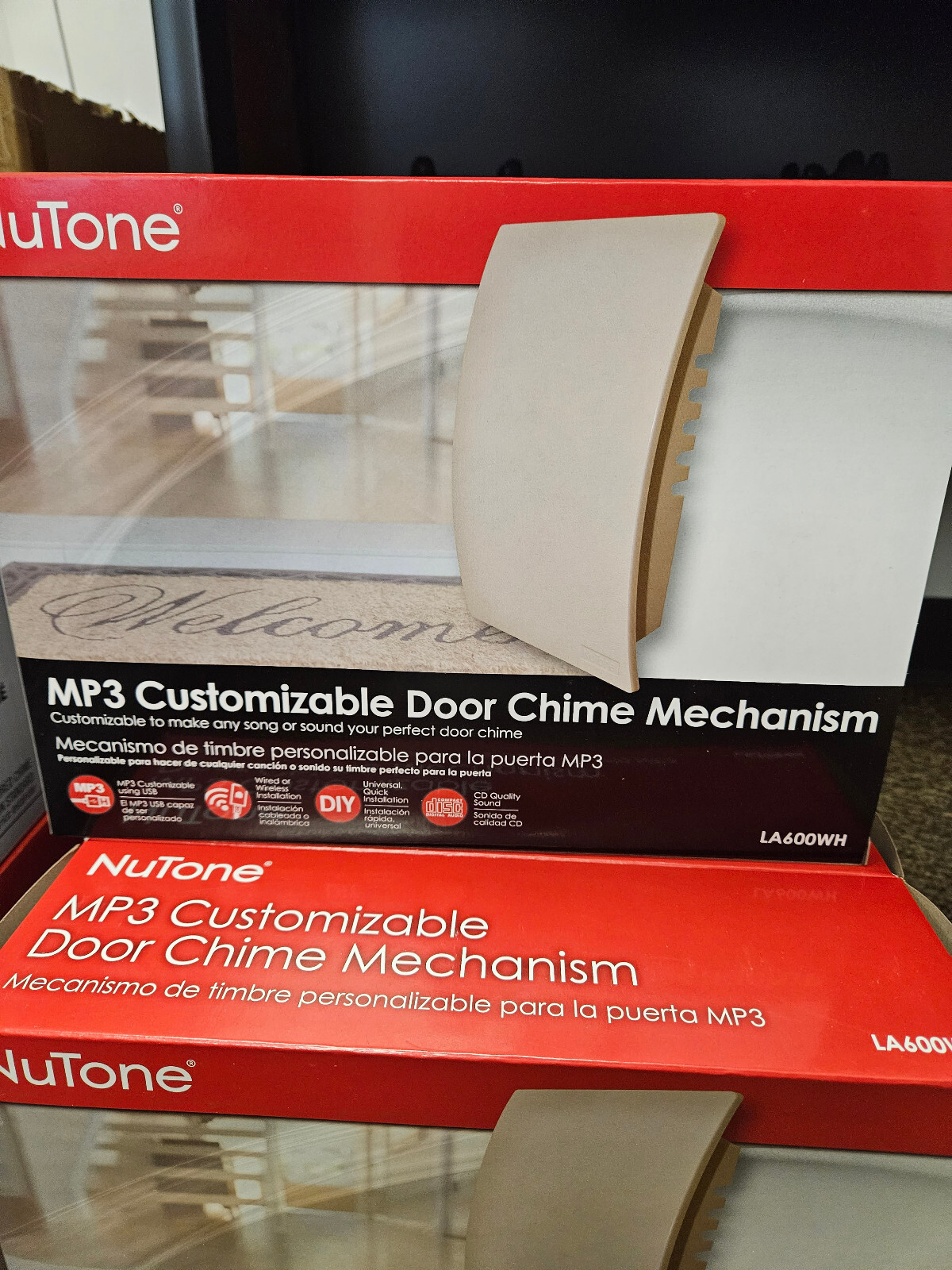 NuTone LA600WH Universal Wired/Wireless MP3 Doorbell Mechani