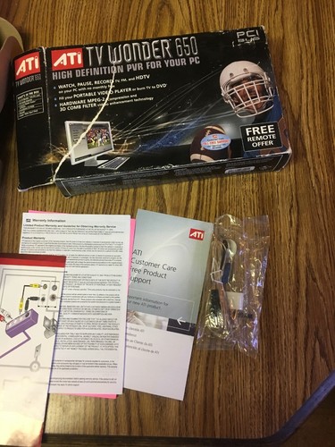 ATI TV Wonder 650 HD 100-715331 PCI Bus Video Recorder High Def PVR for your PC