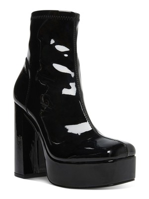 STEVE MADDEN/ женские черные ботильоны на платформе Bianca с носком и блочным каблуком 1-1/2 размера, 8,5 М