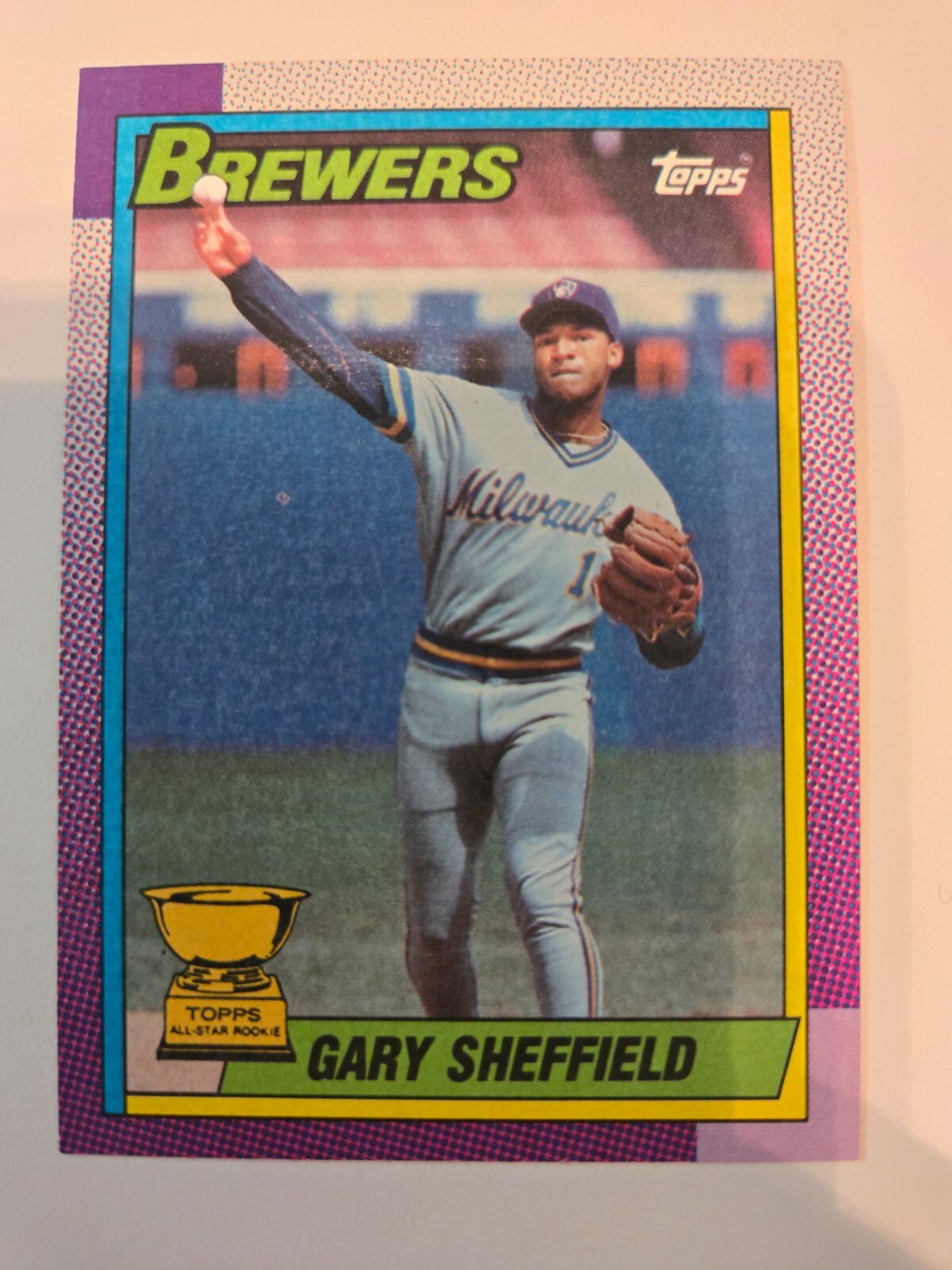 mlb gary sheffield auto7枚&1of1 一枚 その他 1990 Topps - #718 Gary Sheffield ERROR -- PINK DOT