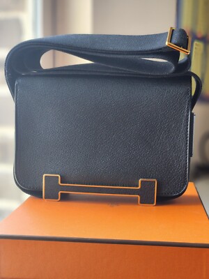 Hermes Geta Leather Designer Handbag NWT