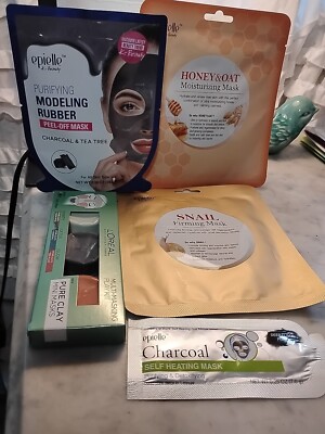 Epielle  Sheet Masks | SNail, Honey Oat, Modeling Rubber, Self Heating + Loreal
