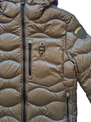 Pre-owned Blauer Men's Down Jacket 24wbluc03005 006355 Olive Green