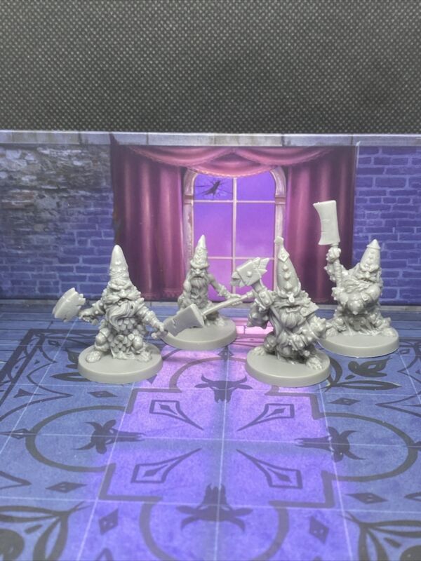 Cmon Massive Darkness - 4x Dwarves Lot - Fantasy Miniature