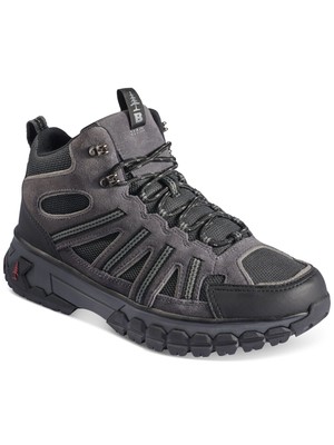 

BASS Мужские серые кожаные походные ботинки Peak Hiker 2 на платформе 1 дюйм с блочным каблуком, Серый, BA21H002