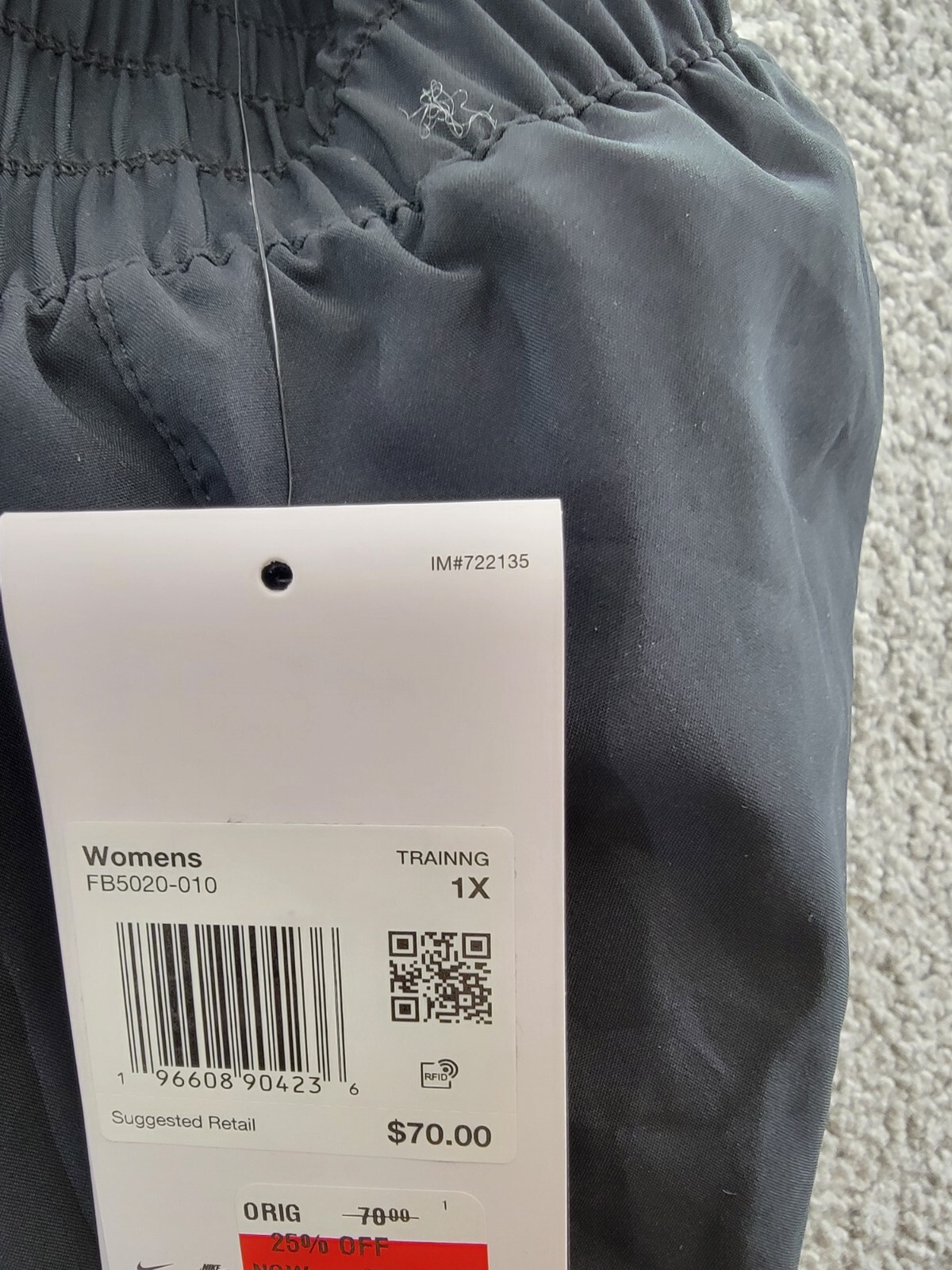 Nike Plus Size Dri-FIT One Ultra High-Waist Pants Women's 1X Black Elastic Waist - Picture 18 of 18