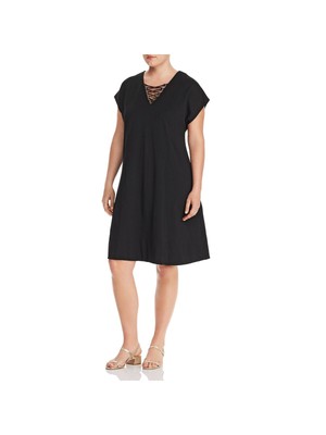 Женское платье-сорочка LYSE Womens с эластичным рукавом-шапочкой на молнии длиной до колен
