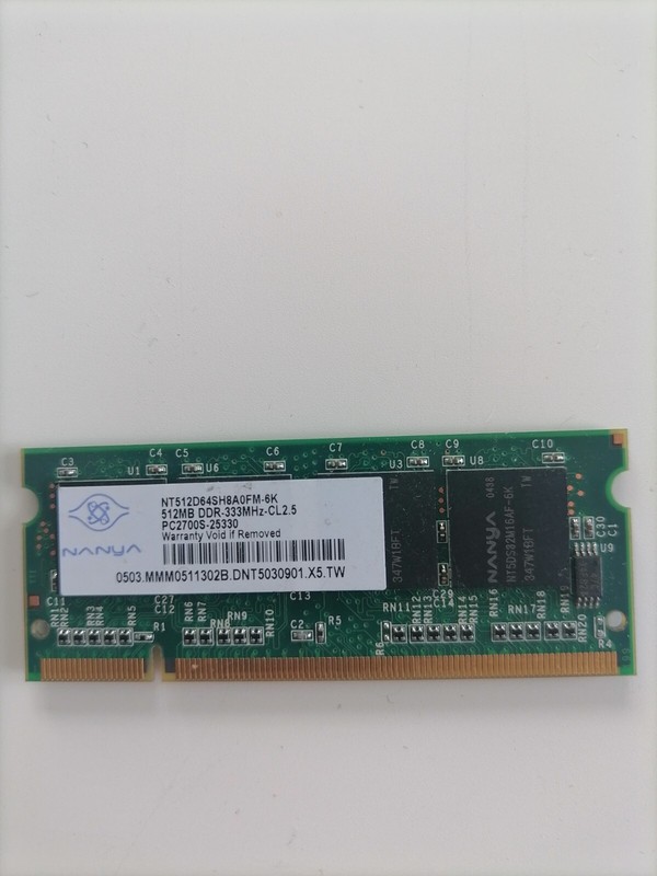 Ram Sodimm Ddr2 256mb 333mhz Nanya Pc2700s-25330 Pour Portable