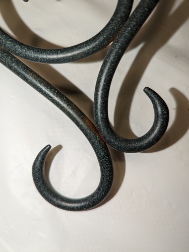 PartyLite Metal Black Scroll Wall Sconce with 2 Frosted Votive Candle Holders