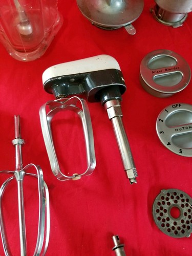 Vintage Nutone Food Center Accessories Parts Pink Blender Beater Grinder