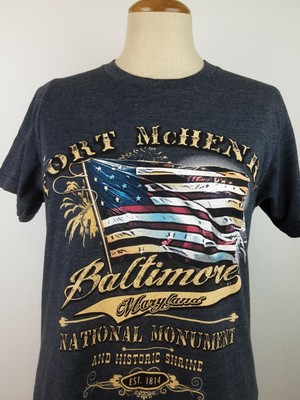Royal Fort McHenry Baltimore Monument SS Gray T shirt  Adult S - New        (B5)