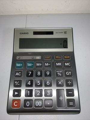 CASIO DM-1200BM Large Desktop 12 digits Calculator - Big Numbers
