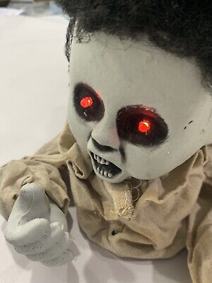 Animated Crawling Baby Zombie Scary Ghost Baby Doll Haunted Halloween Decor
