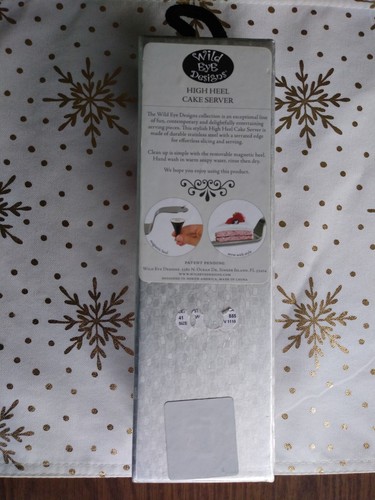 Gourmet Wedding Cake Server High Heel Shoe Red Glitter Silver Wild Eye