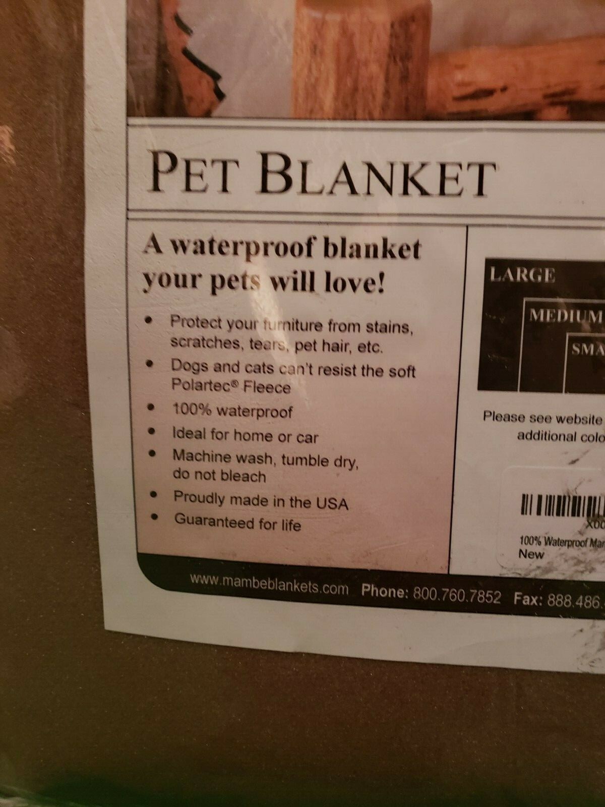 Mambe 100% Waterproof Pet Blanket