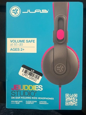 JBuddies Studio 2 Wired Kids Headphones - Black/Pink