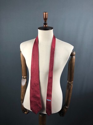 Bvlgari Silk Men Tie Red