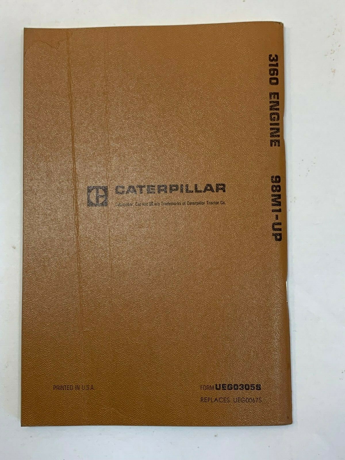 CATERPILLAR 3160 Engine Parts Book 98M1-UP