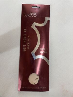 Tacco Luxus Plus Premium Leather + Memory Foam Shoe Insoles Inserts Women's 9/10