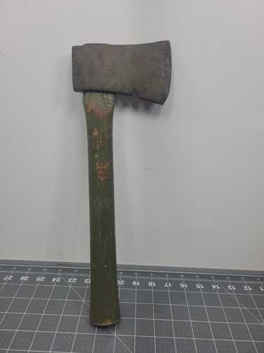 Vintage Green Military Style Axe Hatchet 14