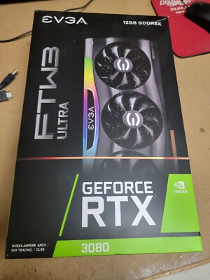 EVGA GeForce RTX 3080 12GB FTW3 ULTRA GAMING Graphic Card (12G-P5-4877-KL)