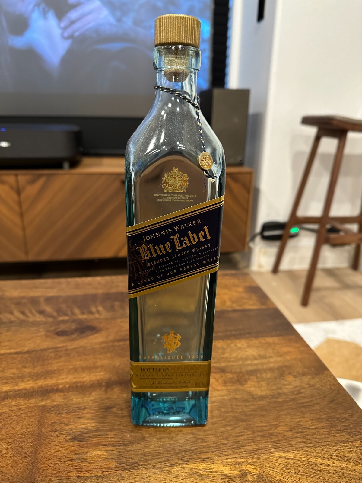 Johnnie Walker Blue Label Scotch Whiskey EMPTY 750ml Bottle
