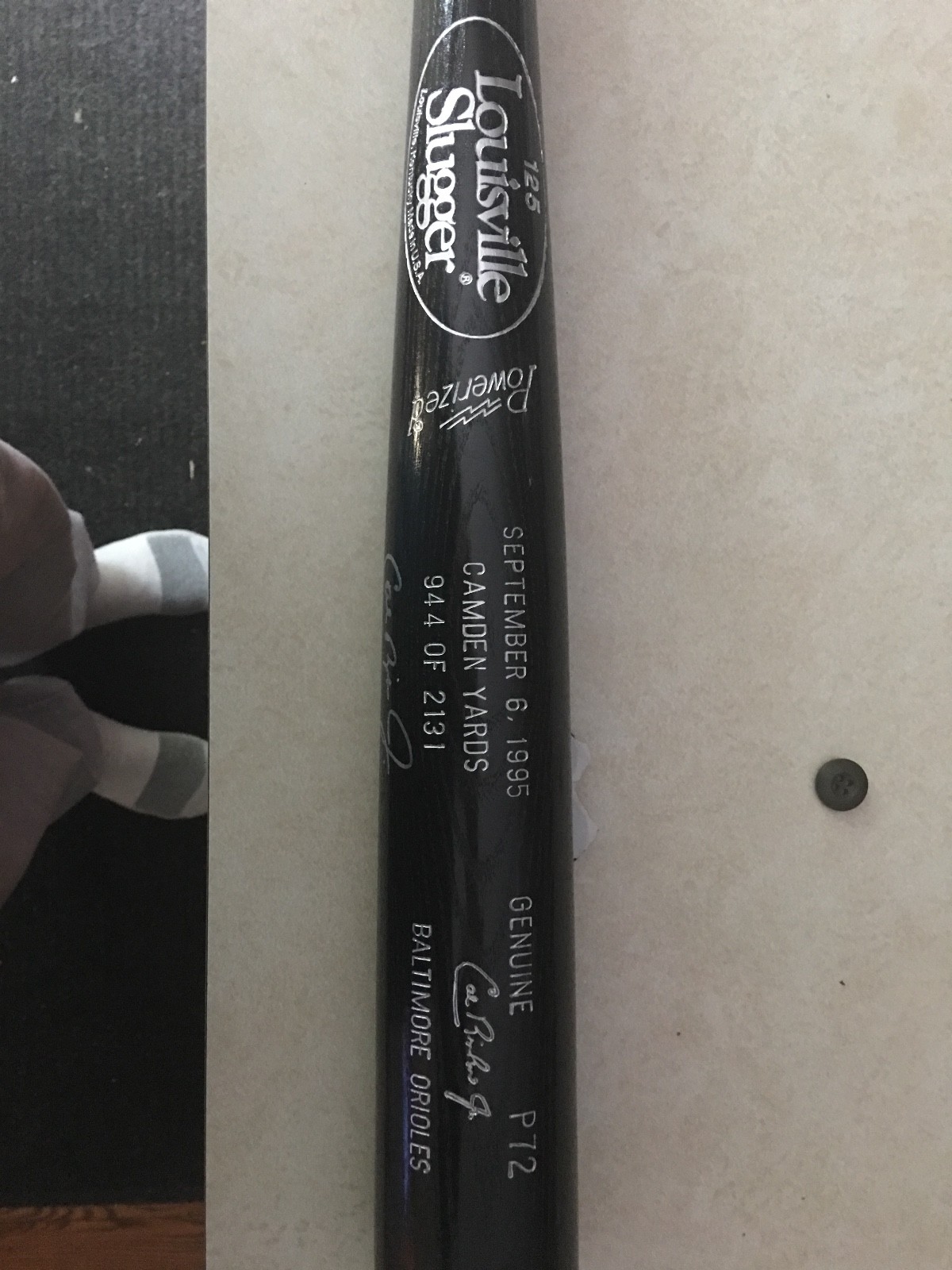 CAL RIPKEN JR  Signed Louisville Slugger Baseball Bat 1988